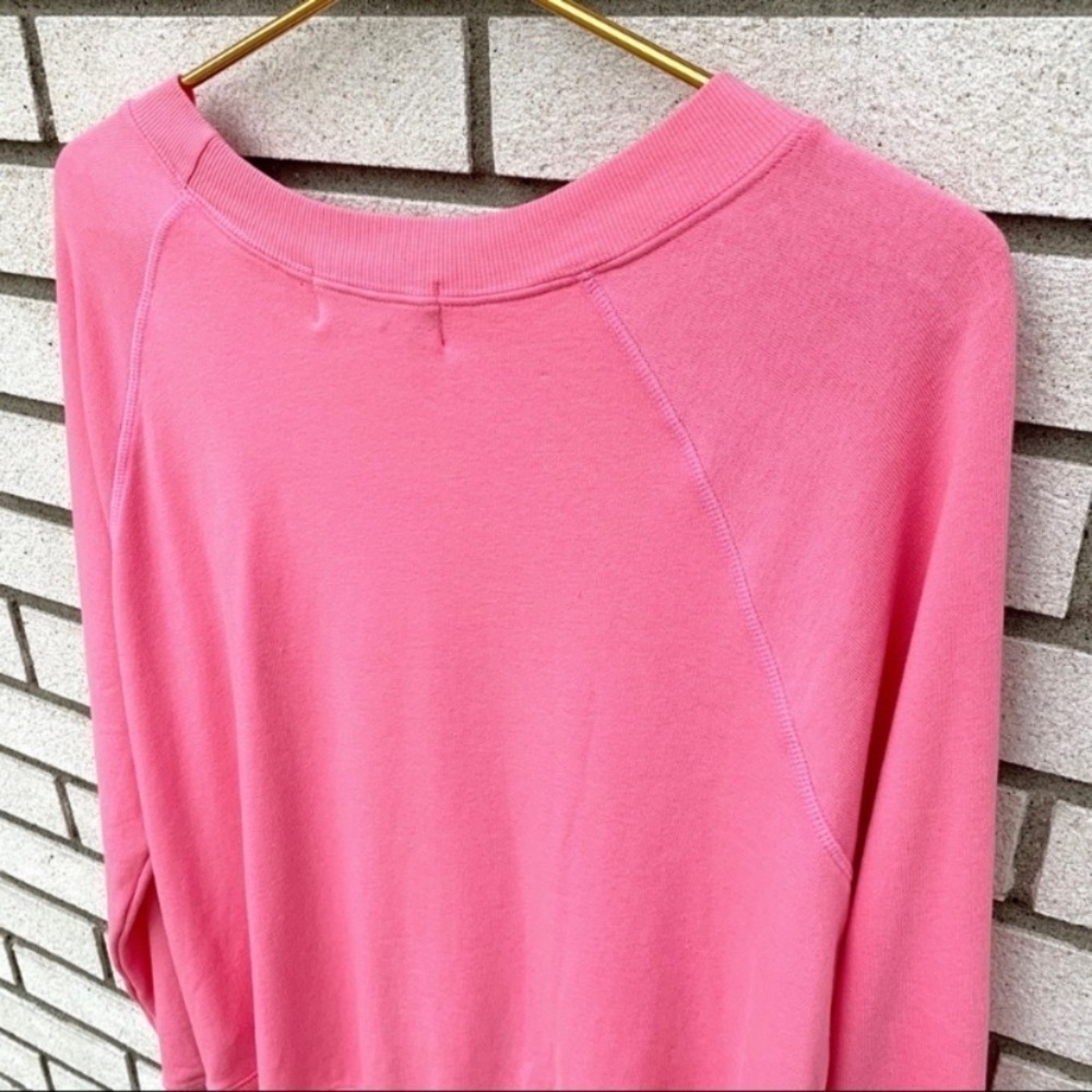 NWT Wildfox Thinking About The Gym Pink Sommers Sweatshirt XS Bubblegum Cotton - Picture 6 of 9